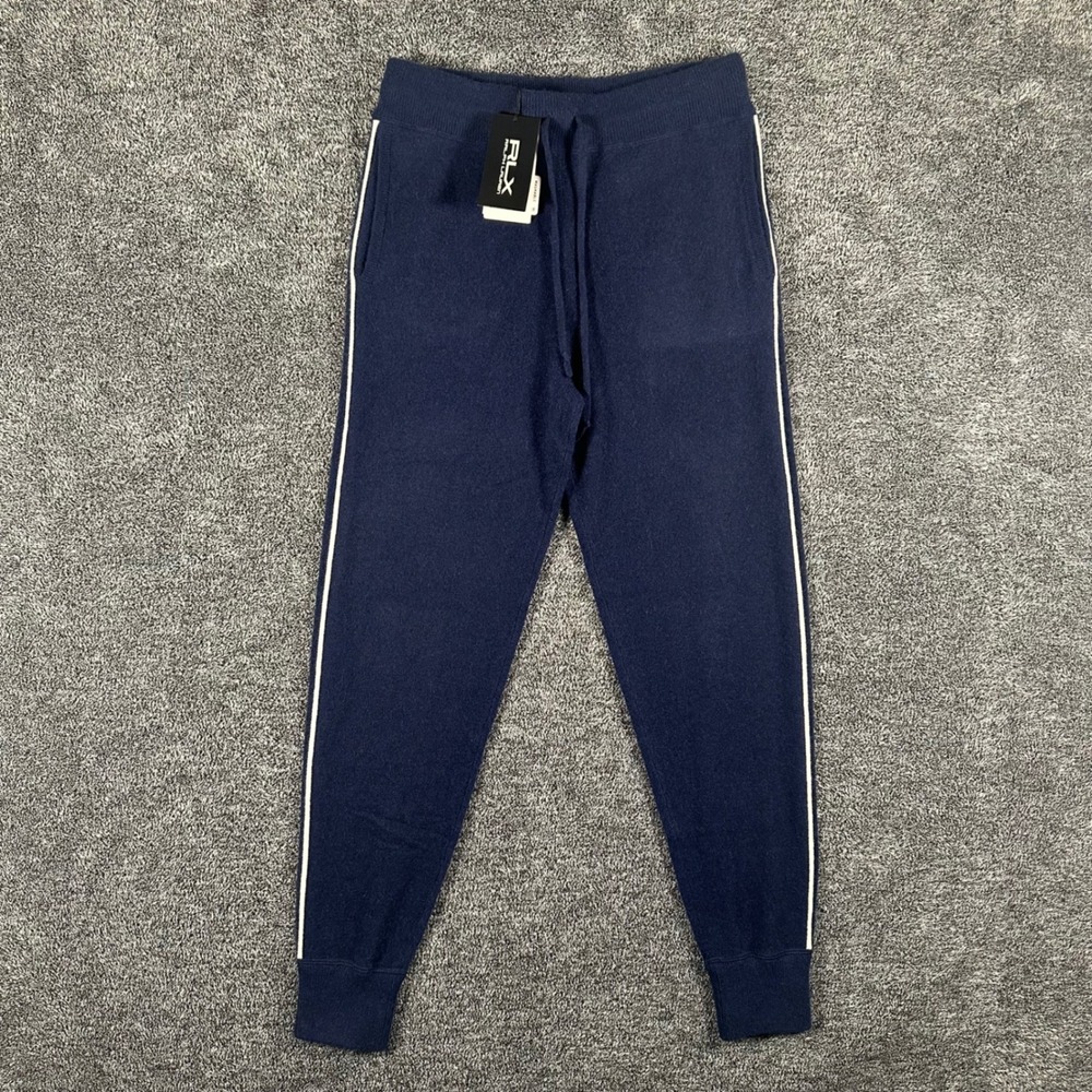 NEW RLX Ralph Lauren 100% Cashmere Cozy Joggers Pants Navy Blue XS NWT $368